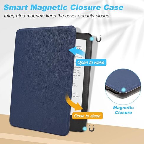 Case for Kindle 6"(11th Generation, 2024/2022 Release),Premium PU Leather, Ultra Thin and Lightweight Smart Protective Durable Cover with Auto Sleep Wake Feature, Purple in Saudi Arabia