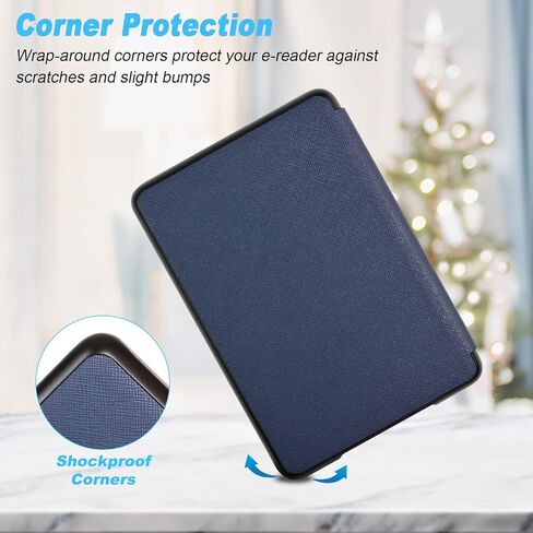 Case for Kindle 6"(11th Generation, 2024/2022 Release),Premium PU Leather, Ultra Thin and Lightweight Smart Protective Durable Cover with Auto Sleep Wake Feature, Purple in Saudi Arabia