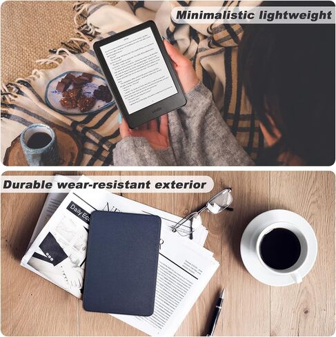 Case for Kindle 6"(11th Generation, 2024/2022 Release),Premium PU Leather, Ultra Thin and Lightweight Smart Protective Durable Cover with Auto Sleep Wake Feature, Purple in Saudi Arabia