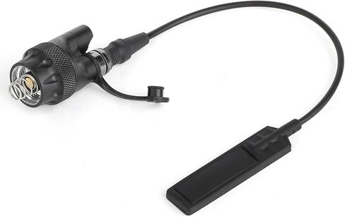 مفتاح الضغط عن بعد ومجموعة غطاء الذيل الخلفي البديل لمصباح يدوي تكتيكي من سلسلة M300/M600، مفتاح ضغط الضوء التكتيكي مع قابس SF، مناسب لسكك Picatinny مقاس 20 مم (أسود) in Kuwait