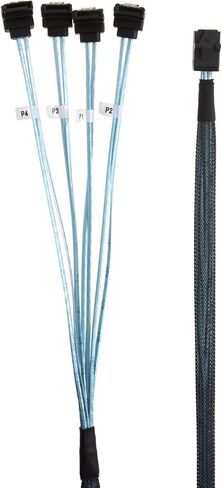 CableCreation Internal HD Mini SAS (SFF-8643 Host) إلى 4 حزم SATA مع كابل SATA III 2Pack in Saudi Arabia