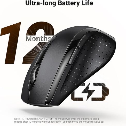 UGREEN ماوس لاسلكي 2.4 جيجا هرتز، جهاز استقبال USB مريح 1600 نقطة في البوصة متوافق مع نظام التشغيل Windows Mac Linux Chromebook والكمبيوتر المحمول in Kuwait