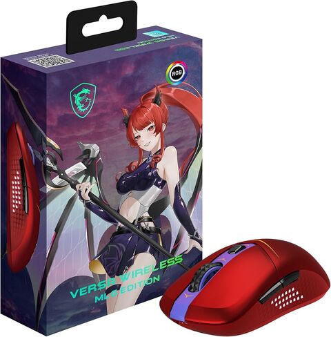 ماوس ألعاب msi Versa W MLG Edition RED، 26000 نقطة في البوصة، مفاتيح Kailh التي تزيد عن 60 مليون نقرة، مستشعر بصري، تصميم مريح لليد، ضوء RGB in Saudi Arabia