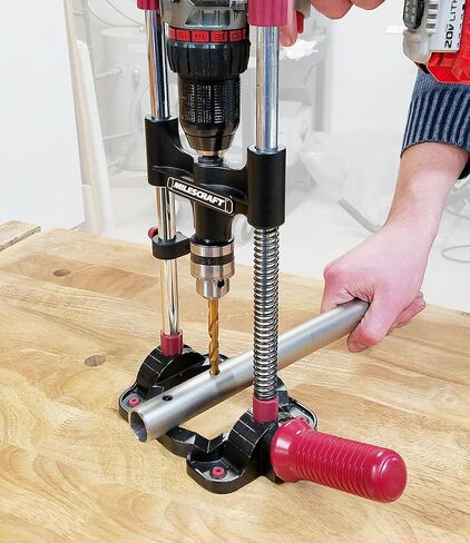Milescraft 1318 Drillmate Portable Drillling Guide - مرفق حفر دقيق للزاوية أو الثقوب المستقيمة ، مرفق دليل الحفر القابل للتعديل ، ضغوط الحفر المحمولة مع 3/8 "تشاك in Saudi Arabia