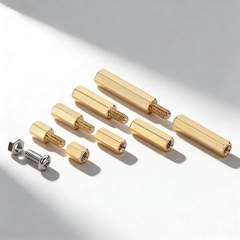 120PCS M3 Brass Spacer Standoff Set - Multipurpose Screws Nuts Kit for DIY Eurorack Synthesizer Computer Modification Creative Crafts in Saudi Arabia