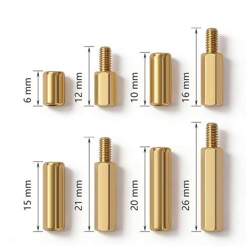 120PCS M3 Brass Spacer Standoff Set - Multipurpose Screws Nuts Kit for DIY Eurorack Synthesizer Computer Modification Creative Crafts in Saudi Arabia