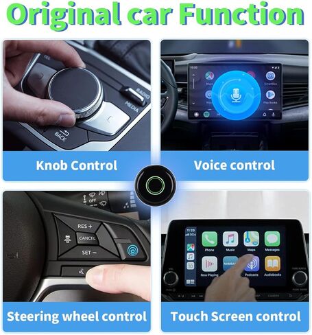 Wireless CarPlay Adapter for iPhone, Convert Wired to Wireless Apple CarPlay, Plug & Play, USB Type A, Black, Compatible with Cars 2016+ Compatible with iOS & Android in Saudi Arabia
