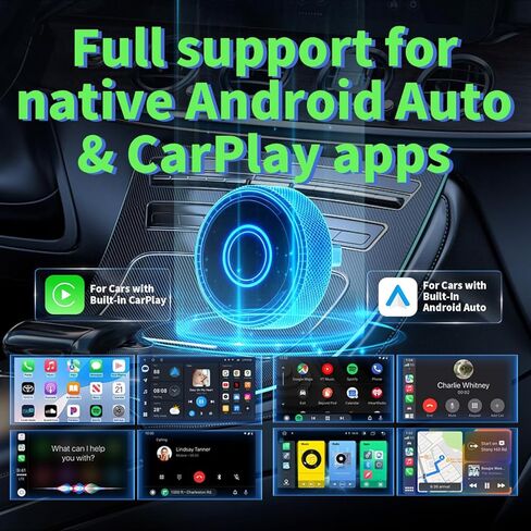 Wireless CarPlay Adapter for iPhone, Convert Wired to Wireless Apple CarPlay, Plug & Play, USB Type A, Black, Compatible with Cars 2016+ Compatible with iOS & Android in Saudi Arabia