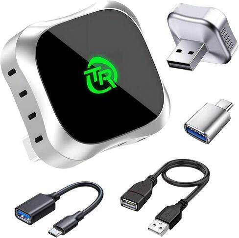 Wireless CarPlay Adapter for iPhone, Convert Wired to Wireless Apple CarPlay, Plug & Play, USB Type A, Black, Compatible with Cars 2016+ Compatible with iOS & Android in Saudi Arabia