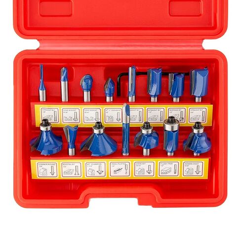 مجموعة لقم توجيه HILTEX 10107H Cove Box، 8 قطع، ساق 1/4 بوصة، لقمة توجيه نصف قطرها فلوت مزدوج، أنف مستدير، أداة النجارة، قطر 1/4 بوصة 5/16 بوصة 3/8 بوصة 1/2 بوصة 5/8 بوصة 3/4 بوصة 7/8 بوصة 1 بوصة in Kuwait
