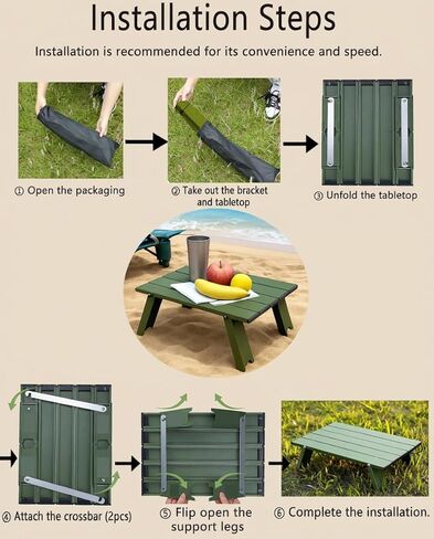Portable Mini Beach Folding Table, Small Side Table with Carry Bag for Outdoor Picnic Camping in Saudi Arabia