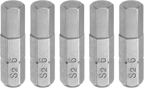 HARFINGTON 5pcs Hex Bits 1/4" Hex Shank H5 Head Magnetic 1" Length S2 Steel Hexagon Wrench Drill Bit for Repair Work Electric Screw Driver in Saudi Arabia