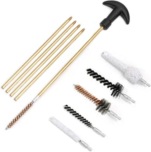 .30 Cal/7.62MM .223 Cal/5.56 Rifle Gun Cleaning Kit with Bore Chamber Brushes Cotton Mops Nylon Brushes Metal Pick Kit Brass Cleaning Rods and Jags in Zippered Case in Saudi Arabia