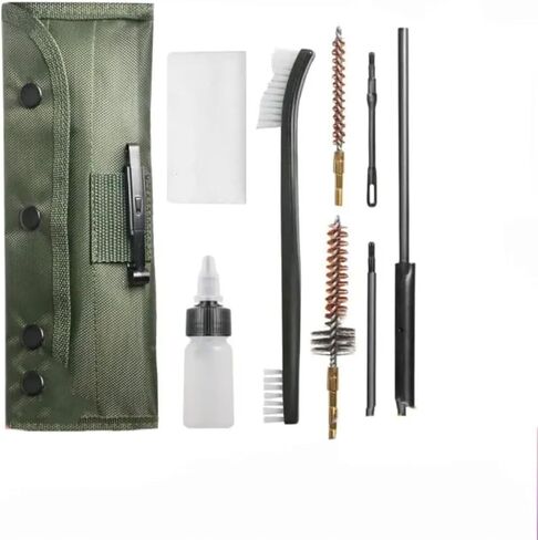 5.56 NATO Gun Cleaning Kit with Carrying Case, 8-Piece Set, Military Green Pouch in Saudi Arabia