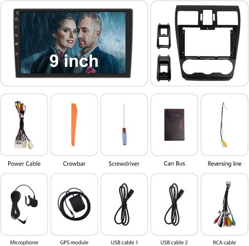 راديو سيارة Android 13 لسيارة Subaru Forester WRX Impreza 2013 2014 2015 مناسب لأنظمة Harman Kardon، شاشة لمس 9 بوصة مع CarPlay اللاسلكي Android Auto GPS DSP WiFi BT SWC in Kuwait