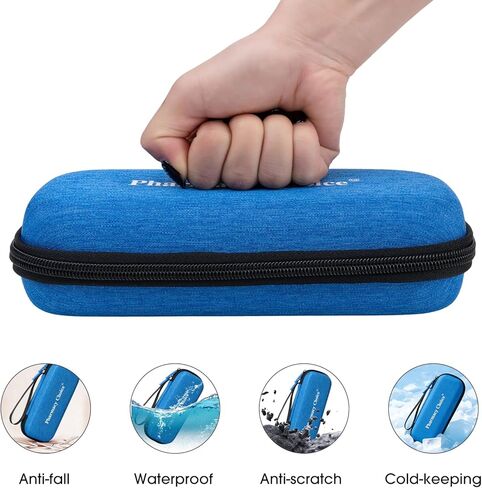 Insulin Pen Cooler Travel Case with 2 x 90g TSA Approved Ice Packs, Diabetic Medication Insulated Cooling Bag for Insulin Pens and Diabetic Supplies Storage, Compact for Daily Life and Trips Blue in Kuwait