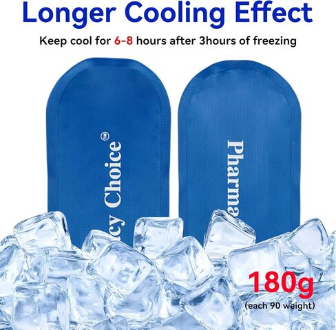 Insulin Pen Cooler Travel Case with 2 x 90g TSA Approved Ice Packs, Diabetic Medication Insulated Cooling Bag for Insulin Pens and Diabetic Supplies Storage, Compact for Daily Life and Trips Blue in Kuwait