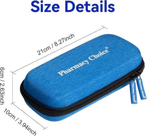 Insulin Pen Cooler Travel Case with 2 x 90g TSA Approved Ice Packs, Diabetic Medication Insulated Cooling Bag for Insulin Pens and Diabetic Supplies Storage, Compact for Daily Life and Trips Blue in Kuwait
