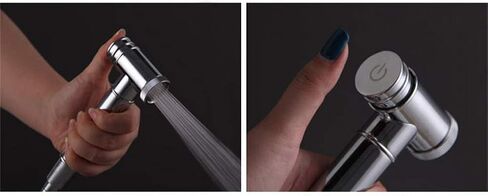 HandSpray kit Compatible with Portable Toilet shattaf Cloth Diaper sprayers Compatible with Optimal Personal Hygiene T-Adapter Valve Hose Holder Chrome Wall Mounted in Kuwait