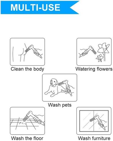 HandSpray kit Compatible with Portable Toilet shattaf Cloth Diaper sprayers Compatible with Optimal Personal Hygiene T-Adapter Valve Hose Holder Chrome Wall Mounted in Kuwait