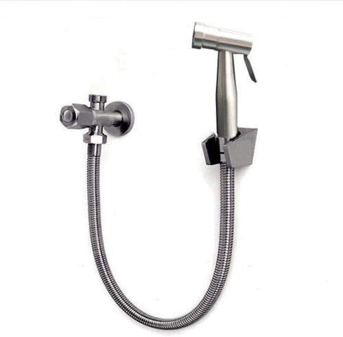 Muslim Shower Cloth Diaper Sprayer Kit Set - SUS304 Stainless Steel Flusher Toilet Booster Spray Gun Wall Mounted in Kuwait