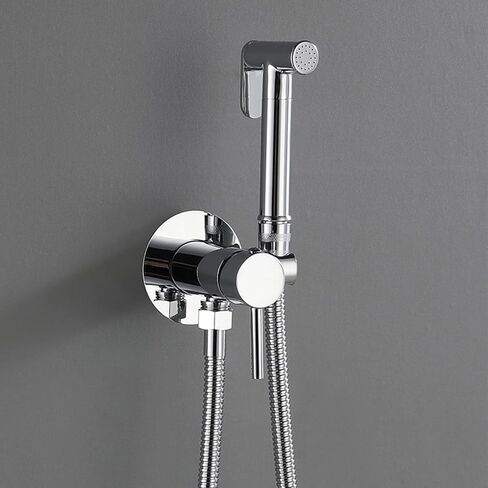 Sprayer for Toilet, Toilet Concealed Hot and ColdSpray Set, Bathroom Handheld Sprayer Kit, Cloth Diaper Sprayer Set, for Toilet Washing, Pets Shower and Feminine Hygiene,Chrome in Kuwait