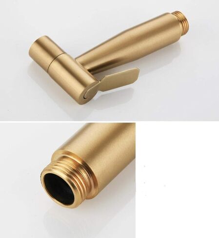 HandheldSprayer kit Hand HeldSprayer Kit-SUS304 ToiletSprayer Set Brushed Gold Angle Valve Spray Gun in Kuwait