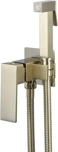 Brass HandheldSprayer Toilet Kit Brushed Gold Cloth Diaper Sprayer Kit Hot and Cold WaterToilet Sprayer Wall Mounted Bathroom Set with 1.5m Stainless Steel Hose for Feminine Wash in Kuwait
