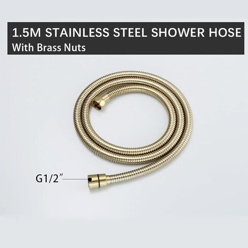 Brass HandheldSprayer Toilet Kit Brushed Gold Cloth Diaper Sprayer Kit Hot and Cold WaterToilet Sprayer Wall Mounted Bathroom Set with 1.5m Stainless Steel Hose for Feminine Wash in Kuwait