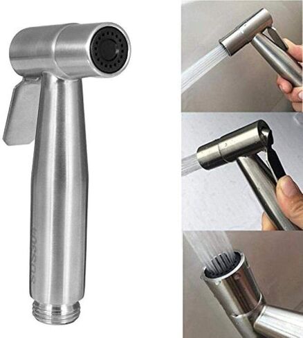 Washable HandheldCloth Diaper Sprayer - Stainless Steel Hand Shower FlushShower Nozzle Spray Gun Shower Set Wall Mounted in Kuwait