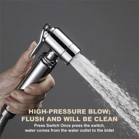 مربع الصحافة جولة فوهة المرحاض فلاشينغ صنبور البخاخ الضغط الكامل ومانع للتسرب مجموعة بخاخ المرحاض المحمولة، باليد القماش حفاضات البخاخ للمرحاض، من السهل أن أنا in Kuwait