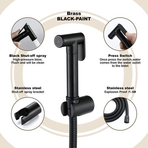 Round High Pressure Nozzle HandheldSprayer Set,Portable Shower Shattaf,Shower Cloth Diaper Spray Attachment,Toilet Cleaner,Pressure Control in Saudi Arabia