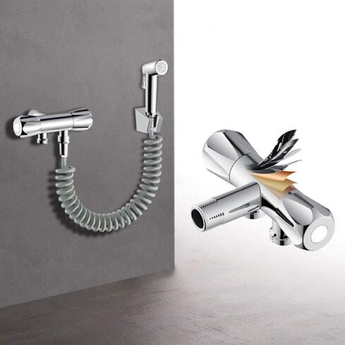 Thermostatic ChromeDouche Set -Cleaning and WashingABS Stainless Steel pressurized Spray Gun with Spring Hose Wall Mounted in Saudi Arabia