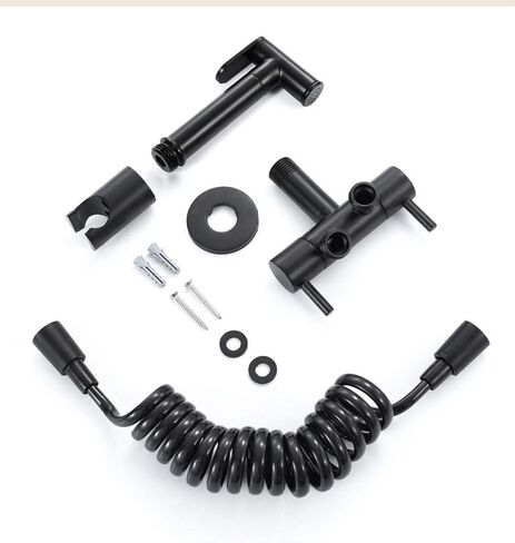 Hand HeldSprayer for Black Brass BodyAttachment with Precision Pressure Control Jet Spray-Ergonomic HandheldFor Toilet-Toilet Water Sprayer and Hose in Saudi Arabia