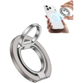 Magnetic Phone Ring Stand Grip for Back of Phone, Google Pixel 10 Pro Snap Magnetic Ring Stand, Dual-Sided MagSafe Finger Loop Handle Grip, iPhone 17 Pro Max Mag Safe Holder for Car Mount, Desk, Gym in Saudi Arabia