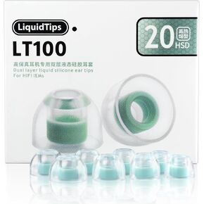 WHIZZER LT100 أطراف أذن من السيليكون السائل 4 أزواج، بديل ناعم لصوت Trueear/Moondrop/Campfire (فوهة 5-6.5 مم)، صوت جهير محكم ومريح (XS/S/M/L) in Kuwait