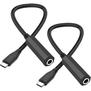 XMSJSIY USB Type C to 1/4 6.35mm Headphone Adapter USB C Male to 1/4 inch TRS Female Stereo Jack Audio AUX Adapter Cable for Amplifiers Mixer Headphones Laptop - 30CM/11.8inch - 2PCS in Kuwait
