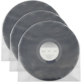 50PCS 7 Inches Vinyl Record Inner Sleeves, Clear Round Bottom Vinyl Record Sleeves for 45 RPM Records Collections Smooth Lining U Shaped Interior Disc Cover in Saudi Arabia