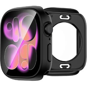2 in 1 Waterproof Case Compatible for Apple Watch Series 11/10 Screen Protector 46mm, 360 Protective Glass Face Cover Hard PC Bumper + Back Frame for iWatch Accessories 46 mm New in Saudi Arabia