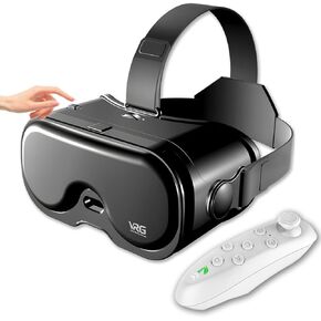 VR Headset for Phone with Controller,Adjustable 3D Glasses Compatible 5~7 inch,Anti-Blue Eyes Protected HD Lenses,for Mobile Games & Movies in Kuwait