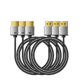 كابل HDMI 2.1 عالي السرعة 48 جيجابت في الثانية، النوع A إلى A، رفيع للغاية، سلك نحيف فائق المرونة، القطر <3.6 مم، eARC، لجهاز PS5، Xbox One، NS، GH5S، تلفزيون 8KUHD، كاميرا (AC-AA8K-0.5m، 10) in Kuwait