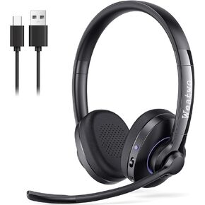 Wireless Bluetooth Headset with CVC8.0 Noise-Cancelling Mic for Work in Kuwait
