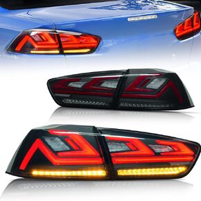 مجموعة المصابيح الخلفية متوافقة مع Mitsubishi Lancer & Evolution EVO X 2008-2020، المصباح الخلفي مع الرسوم المتحركة لبدء التشغيل in Kuwait