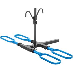 حامل دراجة السيارة، حامل الدراجة الإلكترونية لدراجة السحب 2، حامل دراجة السيارة لسيارات الدفع الرباعي يناسب أجهزة الاستقبال مقاس 2 بوصة (أسود بالكامل - ألومنيوم خفيف الوزن وصغير الحجم) in Kuwait