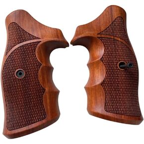 جديد! استنساخ مقابض Padauk الخشبية المتوافقة مع 5&W، N Frame Square Butt، كل المدقق مغلق من الخلف in Kuwait