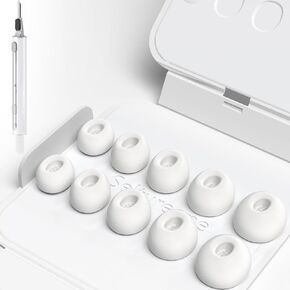 Seltureone 5 أزواج من أطراف الأذن البديلة لـ AirPods Pro 3 مع مجموعة التنظيف وصندوق التخزين، 5 أحجام من أطراف الأذن المصنوعة من السيليكون الناعم لملحقات AirPods Pro الجيل الثالث 2025 (XXS/XS/S/M/L) in Saudi Arabia