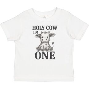 inktastic Holy Cow I'm 1 Birthday Baby T-Shirt in Saudi Arabia
