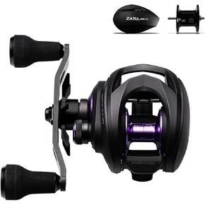 نظام PURELURE Zana MAX Baitcaster Reel SV، بكرة صيد الطعم ثنائية الأغراض - تتضمن غطاء جانبي إضافي للتيار المستمر + بكرة ضحلة للتيار المستمر، بكرات صيد بنسبة 7.3 تروس، سحب أقصى 22 رطل، إطار من الألومنيوم، 10+1 BB in Kuwait