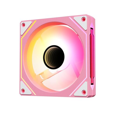 Vetroo Pink LF120 3-Pack Infinite Mirror PC Fan 120 مم ARGB Case Fan مع ARGB & PWM تحكم ذكي، محمل FDB، وحدة تحكم متضمنة، تصميم تسع شفرات و8 وسادات مطاطية لتشغيل منخفض الضوضاء in Saudi Arabia