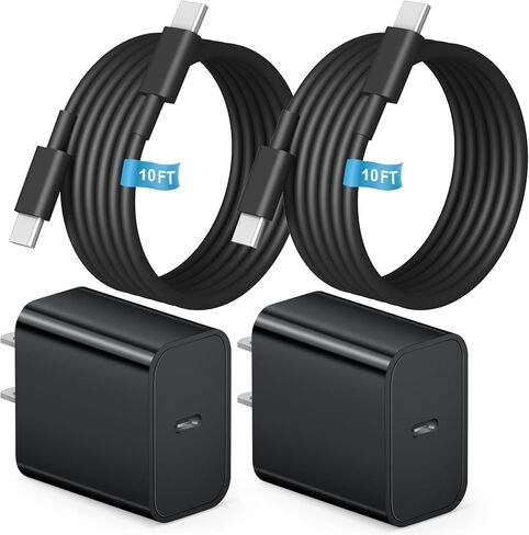 iPhone 17 16 15 Charger Fast Charging, [ETL Safety Certified] 2 Pack 10FT USB C Charger Cable with 20W Type C Fast Charging Block for iPhone 17/17 Pro/17 Pro Max/16/16 Pro/16 Pro max/16 Plus/15（White） in Saudi Arabia